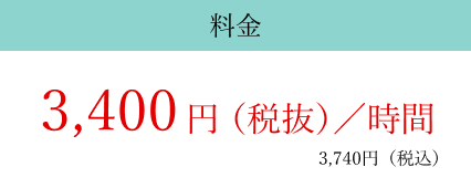 一人暮らしサポートプラン料金3,400円/時(税抜)